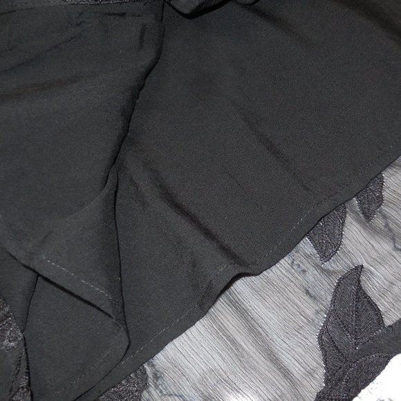 Dress button-down NWT fit & flare long sleeve bellow knee chiffon floral - Picture 3 of 9